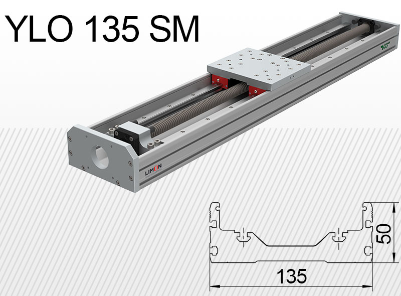 Лінійний блок типу Limon YLO 135-SM навантаження до 70кг хід 50-1500мм