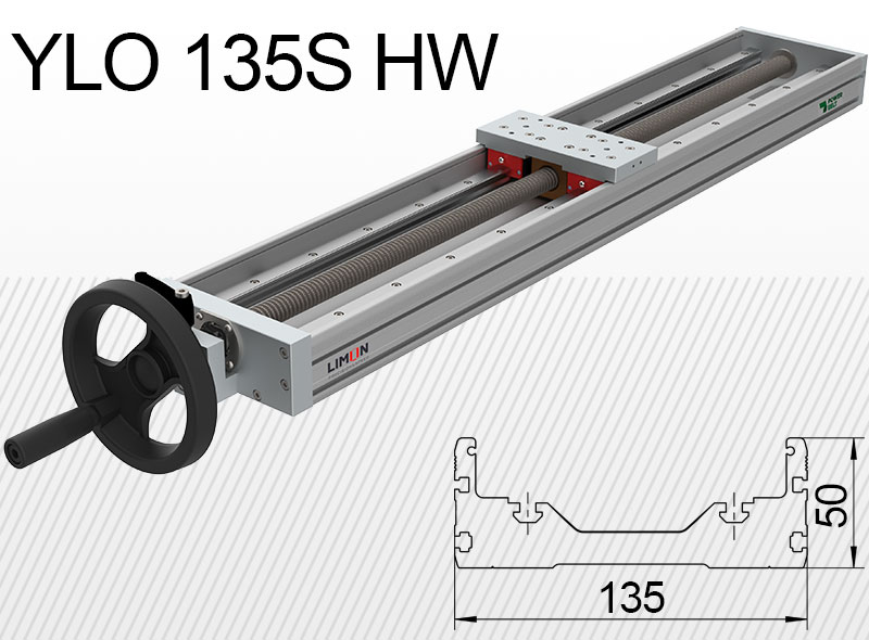 Лінійний блок типу Limon YLO 135S-HW навантаження до 35кг хід 50-500мм