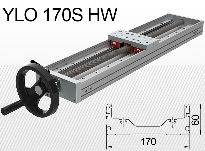 Лінійний блок типу Limon YLO 170S-HW навантаження до 47кг хід 50-600мм