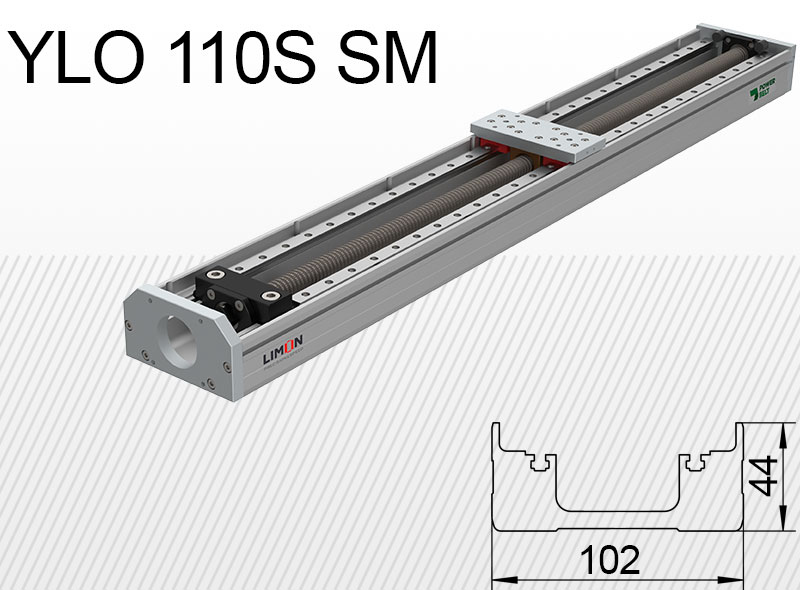 Лінійний блок типу Limon YLO 110S-SM навантаження до 20кг хід 50-1500мм