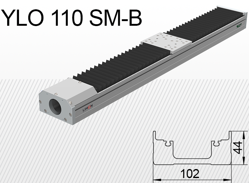 Лінійний блок закритого типу Limon YLO 110-SM-B навантаження до 40кг хід 50-1500мм