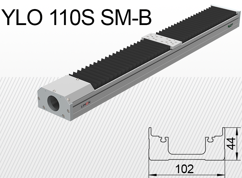 Лінійний блок закритого типу Limon YLO 110S-SM-B навантаження до 20кг хід 50-1500мм