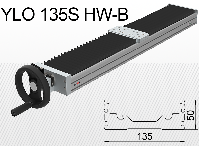 Лінійний блок закритого типу Limon YLO 135S-HW-B навантаження до 35кг хід 50-500мм