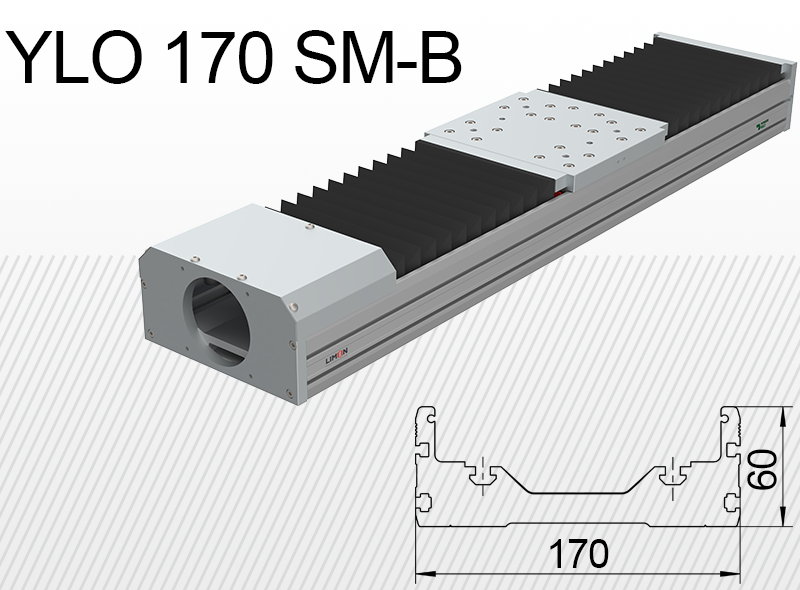 Лінійний блок закритого типу Limon YLO 170-SM-B навантаження до 95кг хід 50-1700мм