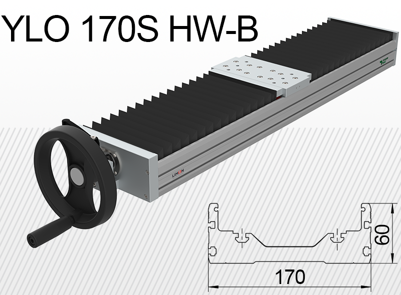 Лінійний блок закритого типу Limon YLO 170S-HW-B навантаження до 47кг хід 50-600мм