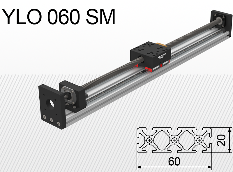 Лінійний блок типу Limon YLO 060-SM наваниаження до 25кг хід 50-600мм