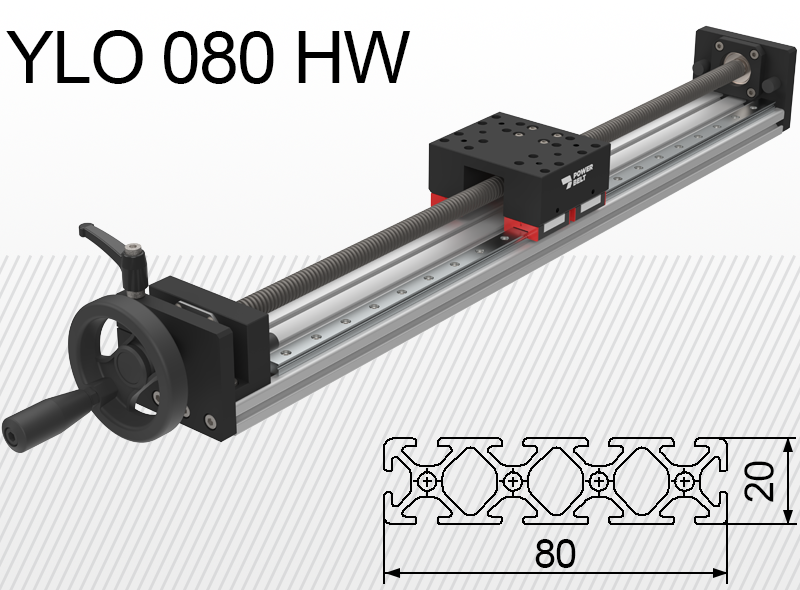 Лінійний блок типу Limon YLO 080-HW навантаження до 35кг хід 50-500мм