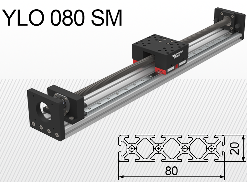 Лінійний блок типу Limon YLO 080-SM навантаження до 35кг хід 50-700мм