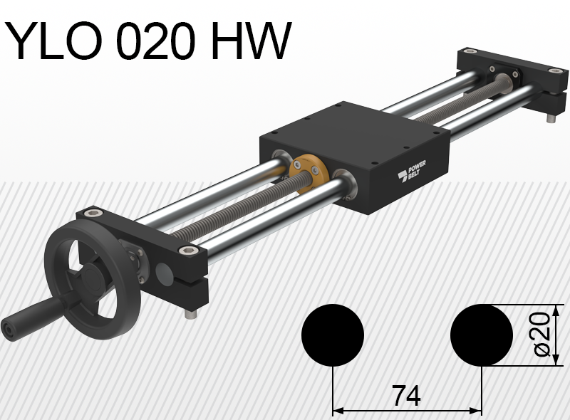 Лінійний блок типу Limon YLO 020-HW навантаження 35кг хід 50-600мм