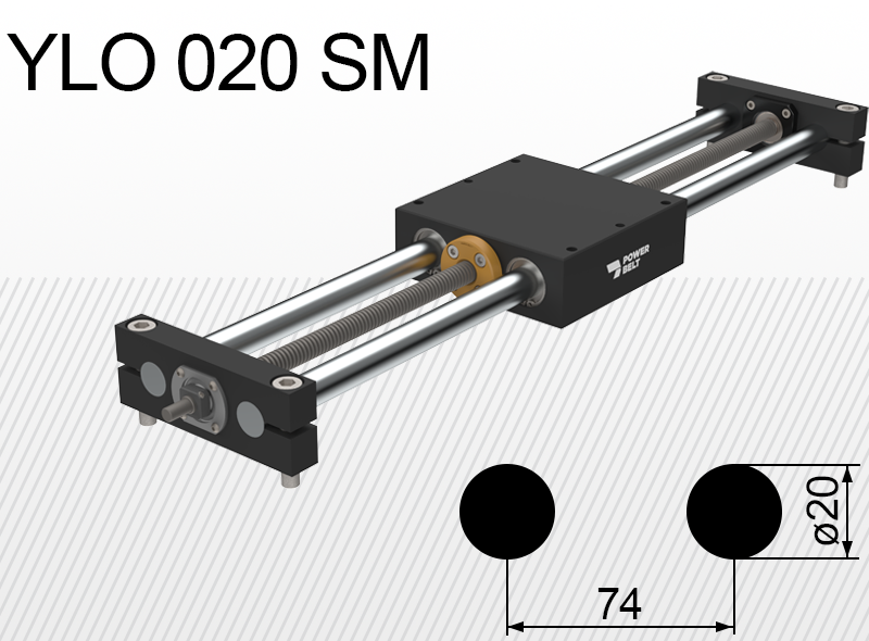 Лінійний блок типу Limon YLO 020-SM навантаження до 35кг хід 50-600мм