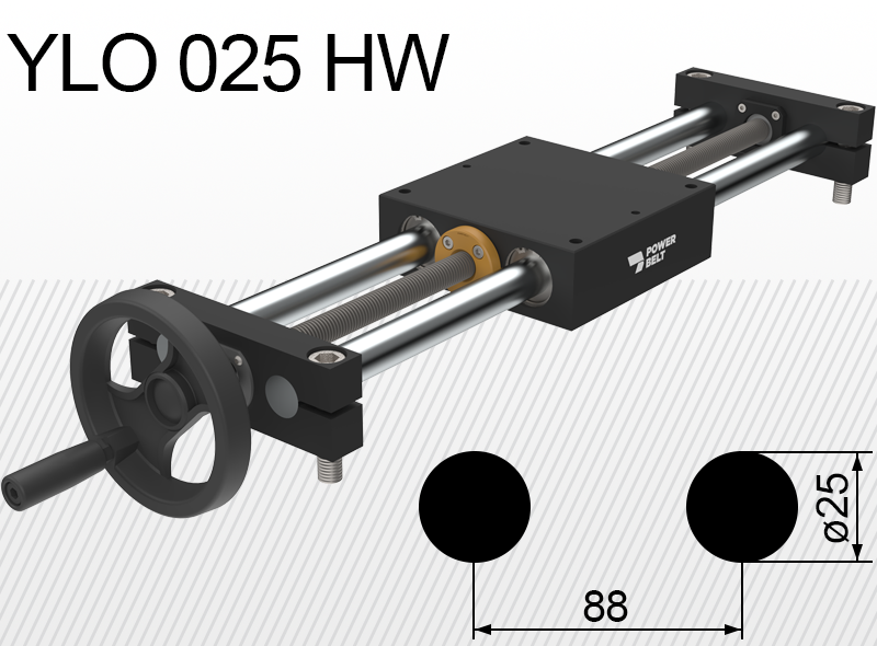 Лінійний  блок типу Limon YLO 025-HW навантаження до 45кг хід 50-1000мм