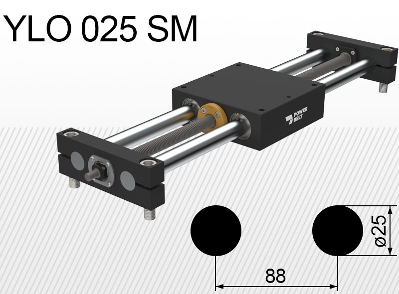 Лінійний блок типу Limon YLO 025-SM навантаження до 45кг хід 50-1000мм
