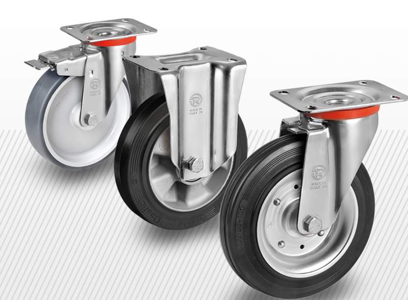 Промислові колеса з гумовою робочою поверхнею