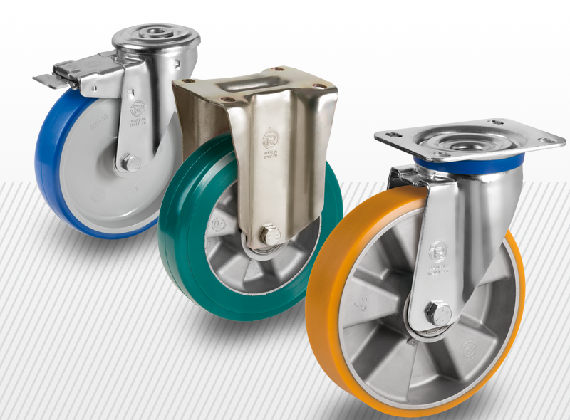 Промислові колеса з ПУ робочою поверхнею